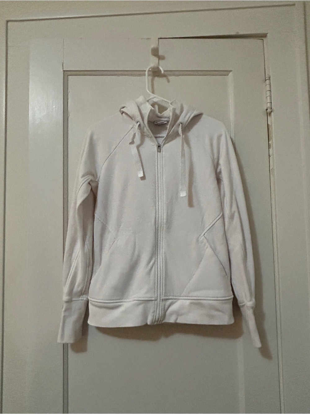 Athleta White Full-Zip Hoodie Jacket